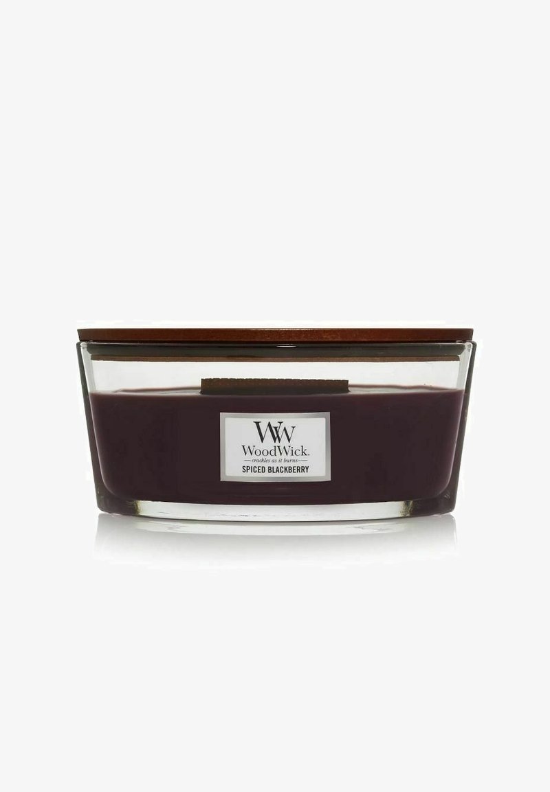 Bougie Parfumée WoodWick Ellipse Mûre Épicée - Mèche Hearthwick Crépitante
