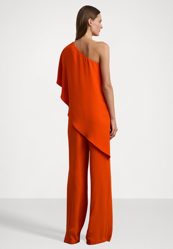 CAPE GEORGETTE ONE SHOULDER JUMPSUIT - Jumpsuit - orange2
