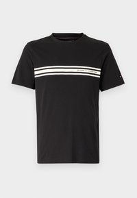 CENTRAL CHEST STRIPE TEE - Print T-shirt - black