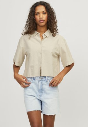 KURZARM LULU - Bluza z gumbi - cement