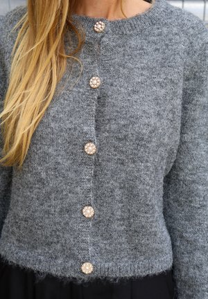 A-VIEW, LISSI L/S KNIT CARDIGAN - Cardigan - medium grey melange