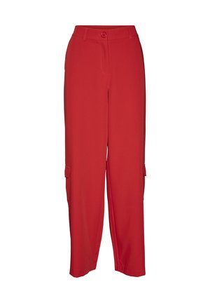 SOMETHINGNEW KRIS PANTS - Cargo hlače - red