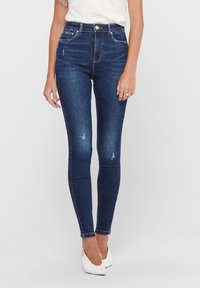 ONLY ONLMILA - Jeans Skinny Fit - dark blue denim/dark-blue denim ...