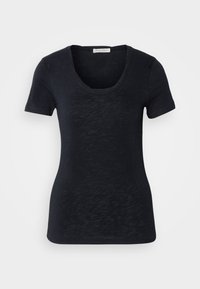 DEEP ROUND NECK TWISTED - T-paita - deep night blue