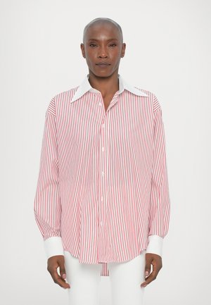 STRIPED SHIRT - Skjorte - white/dark red