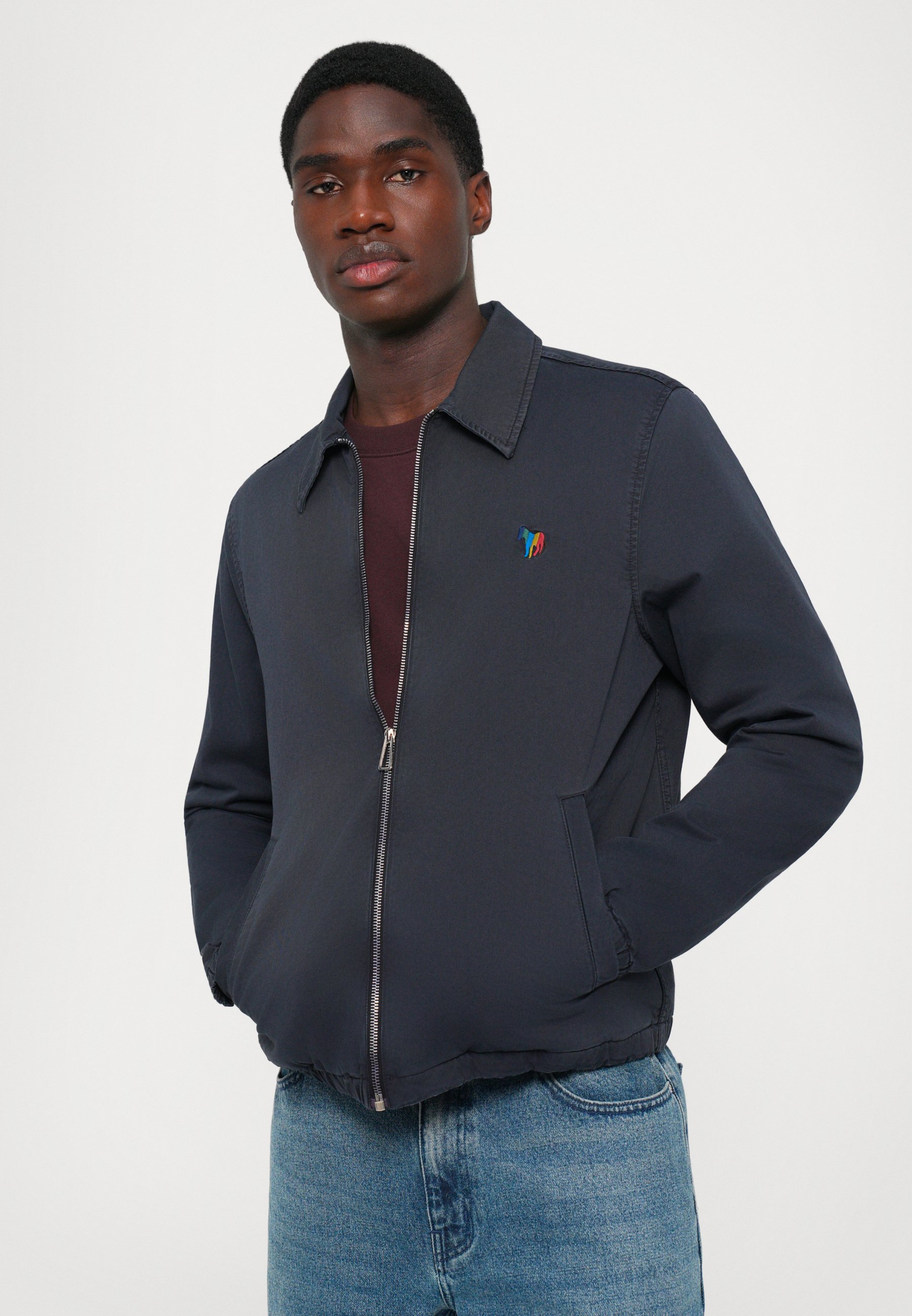 PS Paul Smith UNLINED COACHES JACKET ZEBRA - Denim jacket - dark