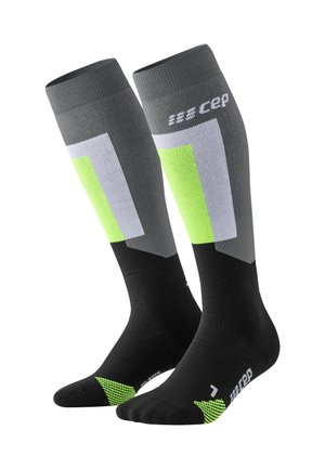 KNEE HIGH SKIING THERMO KOMPRESSION - MADE IN GERMANY - Knee high socks - grey black