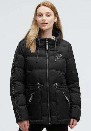 STEPP MIT TAILLENGUMMIZUG UND LOGO-TAPES - Wintermantel - black