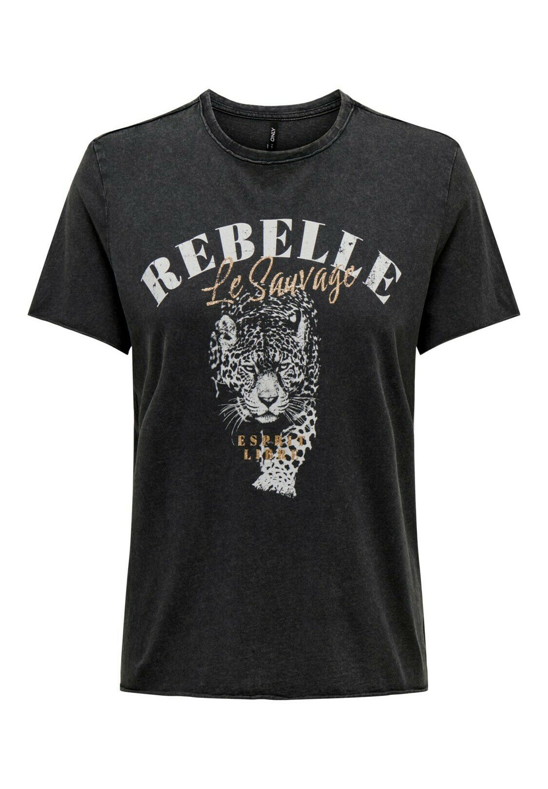 ONLY ONLLUCY - T-Shirt print - phantom rebelle miss/schwarz  