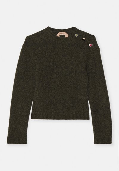 N°21 MAGLIA GIROCOLLO - Stickad tröja - verde loden melange