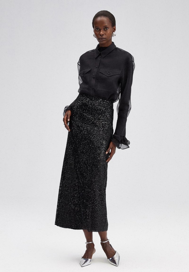 Touché Privé - SEQUIN  - Suknja A kroja - black, Povećaj