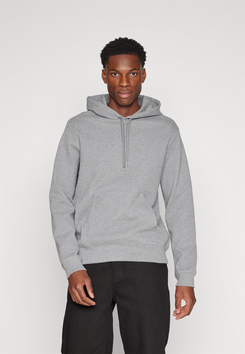 GAP - WAFFLE HOODIE - Hanorac - grey heather, Extindeți