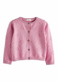 Next - FLOWER BOBBLE REGULAR FIT - Strickjacke - pink Thumbnail-Bild 1