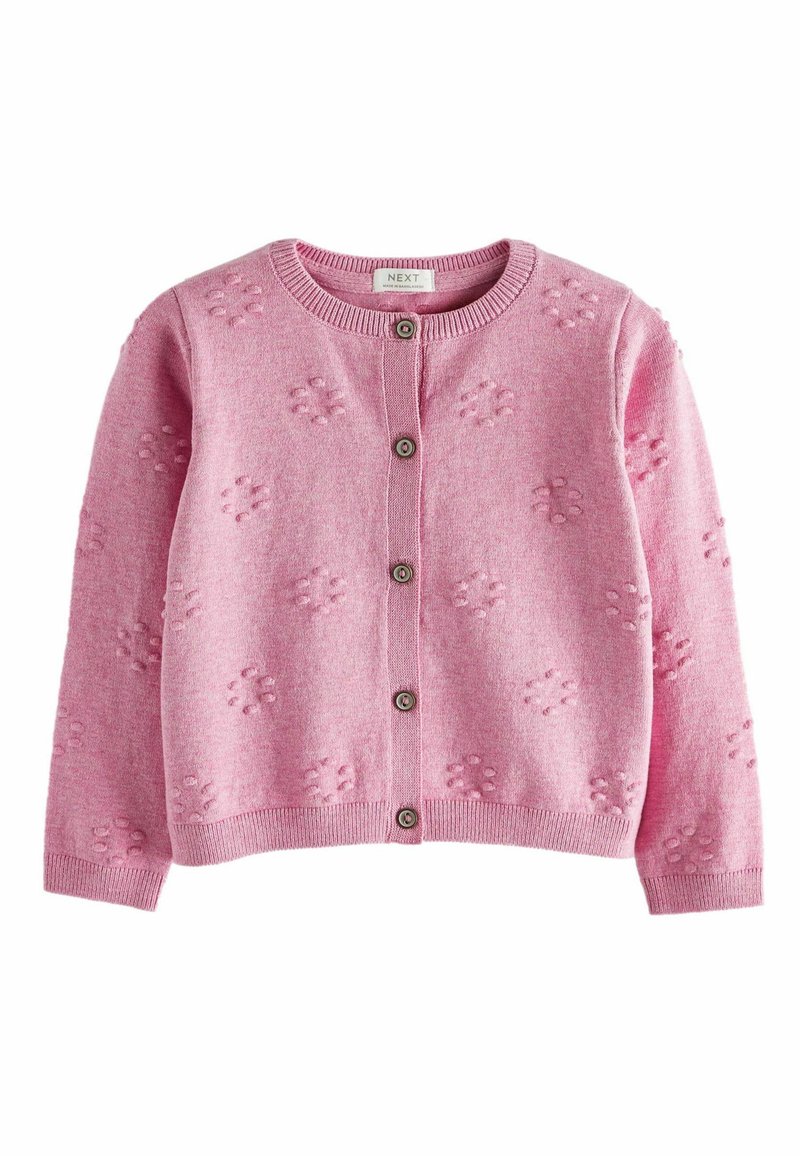 Next - FLOWER BOBBLE REGULAR FIT - Cardigan - pink, Forstør