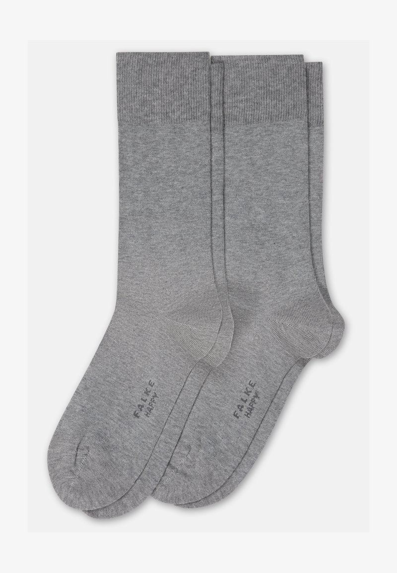 FALKE HAPPY 2 PACK - Sokken - light grey melange