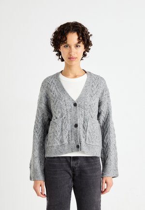 VMCOLETTE VNECK CARDIGAN  - Adīta jaka - medium grey melange