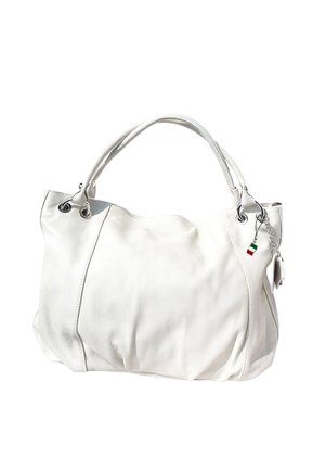 Handbag - beige weiß