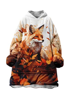 Mr. GUGU & Miss GO BLANKET AUTUMN FOX - Pulover s kapuco - orange