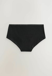 Svart bomullshipsterunderkläder med en bred elastisk midjeband med "NEXT"-logotyp, slät textur och design för full täckning.