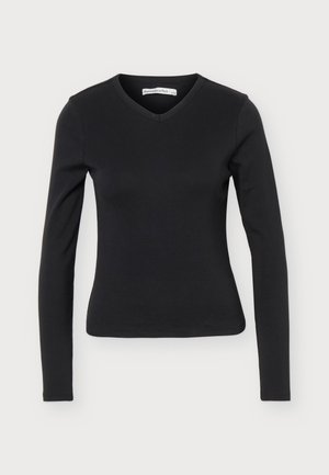 Abercrombie & Fitch, VINTAGE HIGH V NECK TEE  - T-shirt à manches longues - black