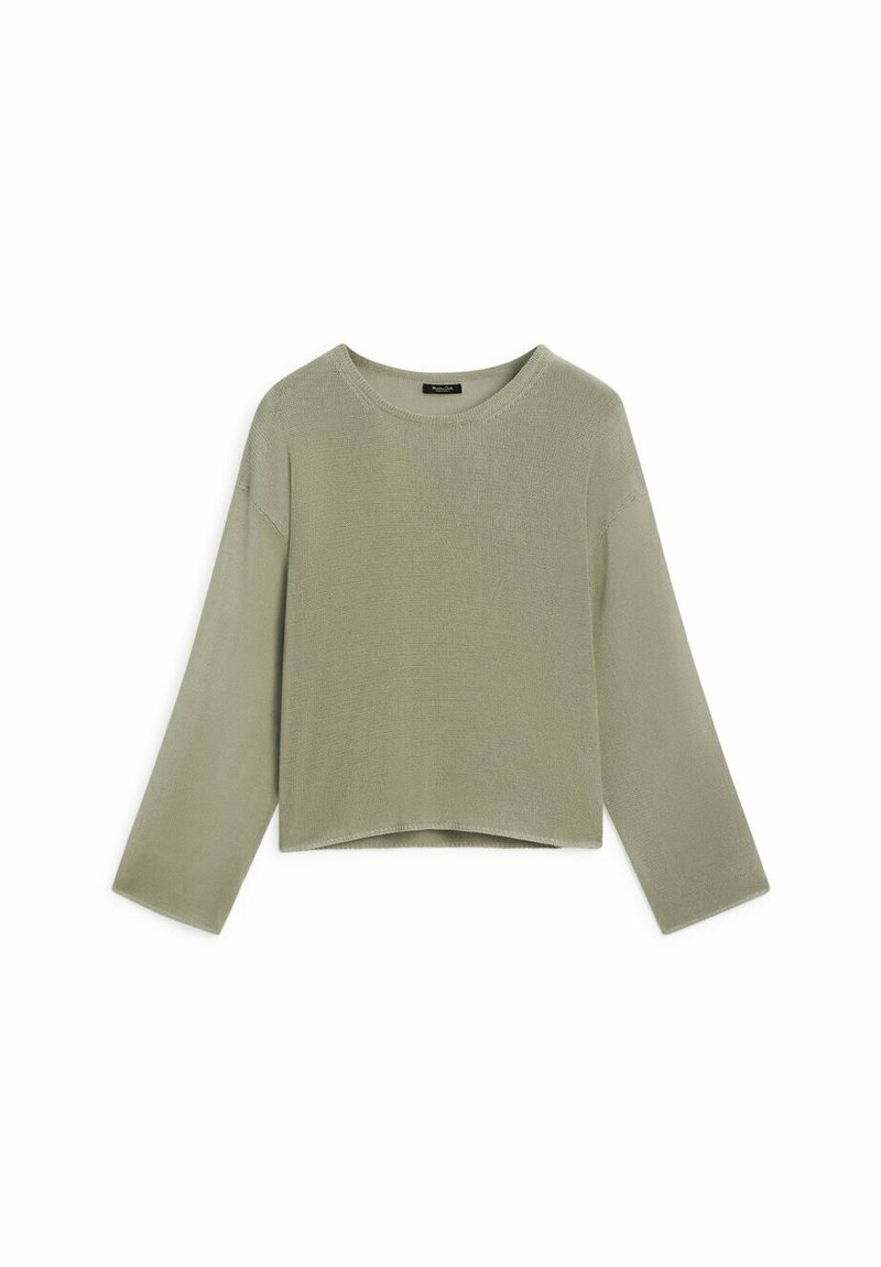 Massimo Dutti LONG SLEEVE - Strickpullover - light green/hellgrün 