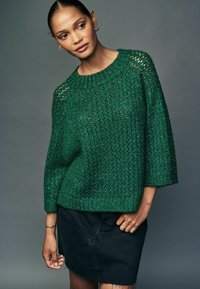 Next SEQUIN HALF SLEEVE - Pulóver - green emerald sparkle