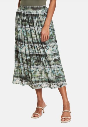 A-line skirt - khaki petrol