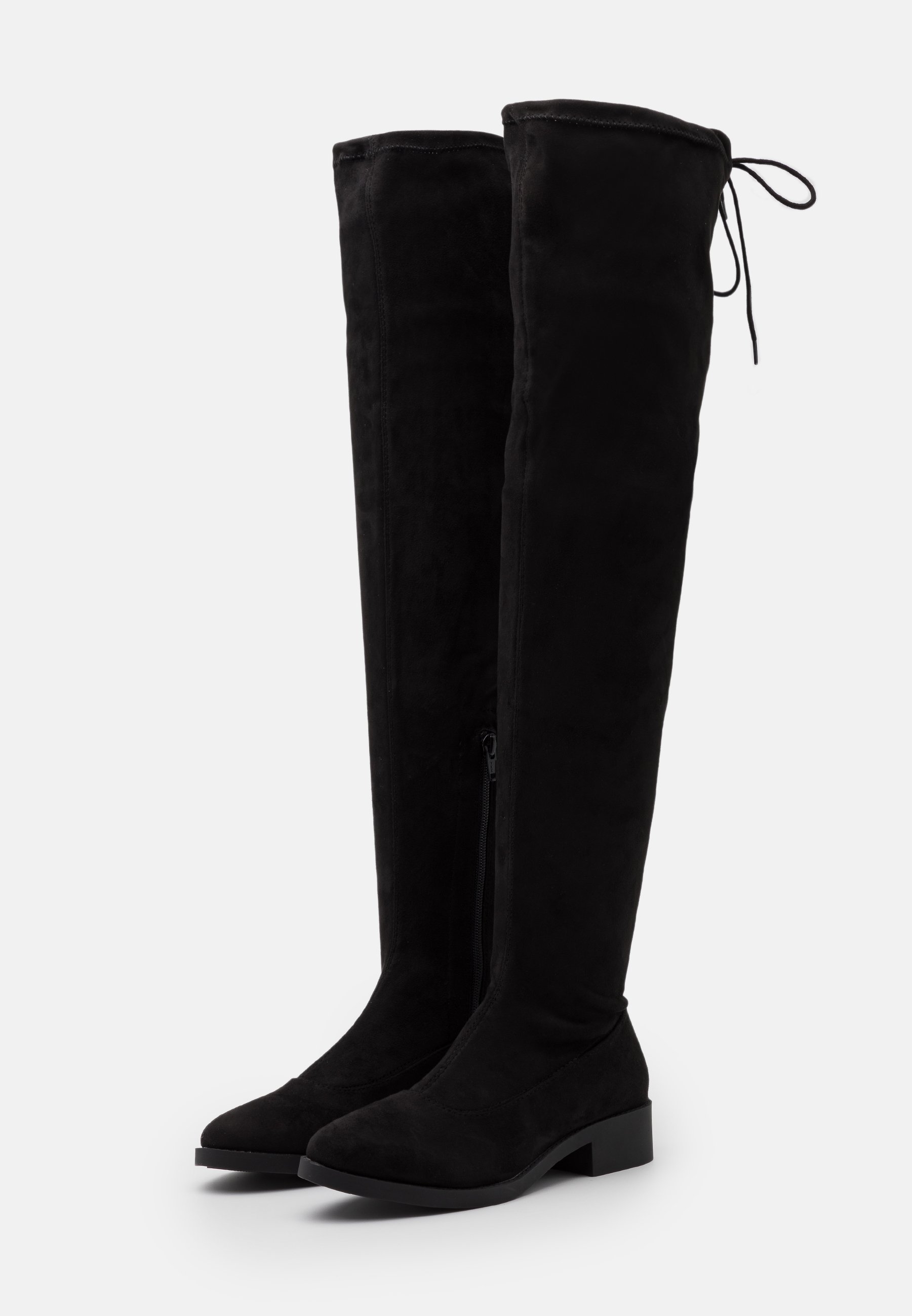 OLIVIA HIGH LEG FLAT Overknee laarzen black OLIVIA HIGH LEG FLAT Overknee laarzen black