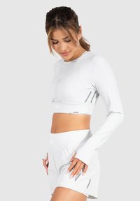 Smilodox CROP FASTLANE - Maglietta a manica lunga - hellgrau