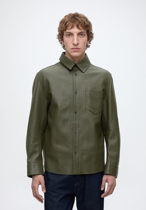 BOSS MOVITZ - Veste en cuir - open green