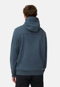 camel active MIT KAPUZE - Sweater met rits - tinted blue