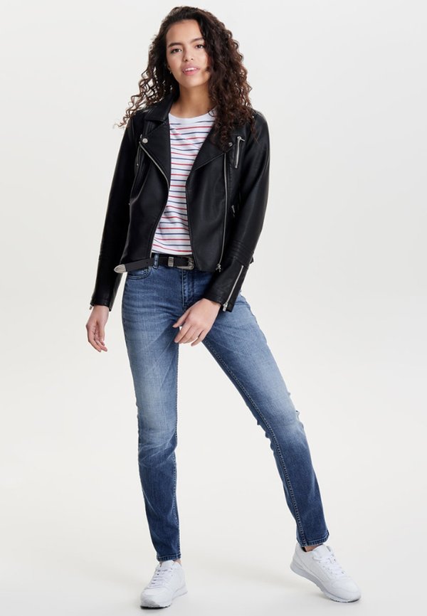 ONLGEMMA BIKER  - Faux leather jacket2