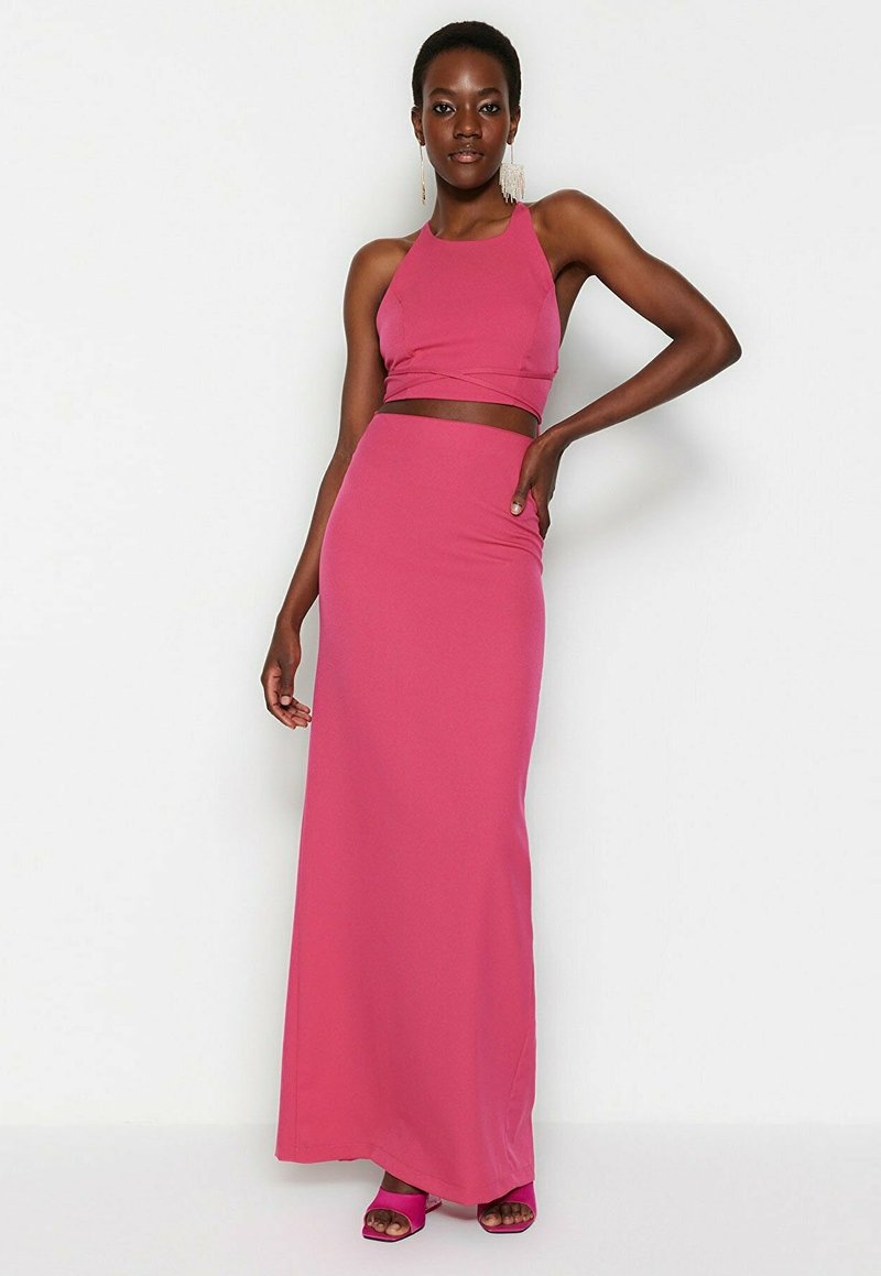 Trendyol Maxi-jurk gemêleerd donkerroze