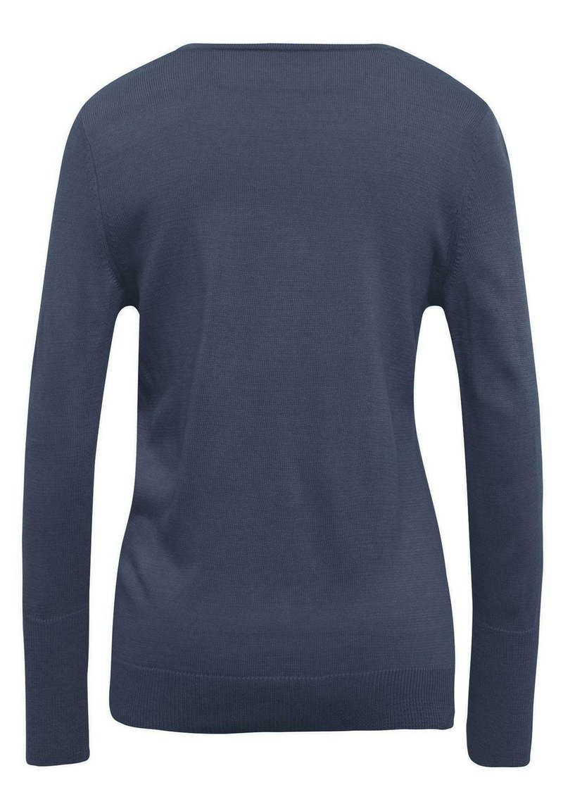 Damen Strickjacken | GOLDNER Strickpullover jeansblau/stone-blue denim - CM53829 Damen Strickjacken | GOLDNER Strickpullover jeansblau/stone-blue denim - CM53829
