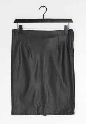 someday. Jupe en cuir - black