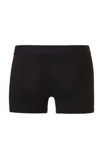 Boxers en coton noir avec une taille douce et une texture lisse. Le design comporte une jambe courte et aucun motif visible.