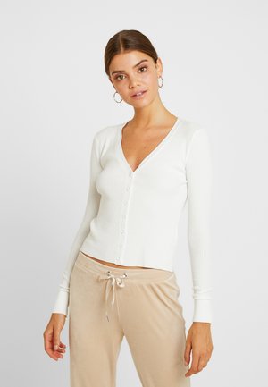 BUTTON CARDI - Chaqueta de punto - cream