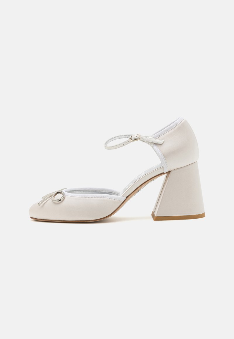 Sophia Webster PIROUETTE BALLET MID BLOCK - Klassieke pumps - ivory