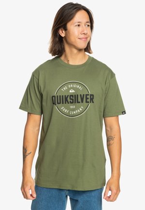 Quiksilver CIRCLE TRIM - Print T-shirt - black