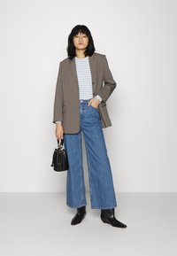 Selected Femme SLFANNA CREW NECK TEE - Camisola de manga comprida - cashmere blue