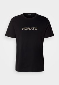 REGULAR FIT WITH LOGO - Camiseta estampada - black