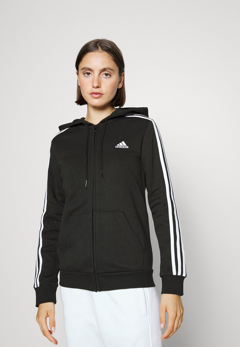 adidas Performance - W S FL FZ HD - Felpa con zip - black/white, Ingrandire