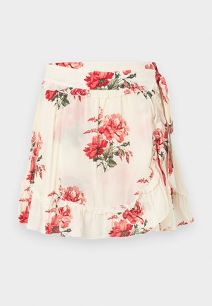 JUPE - Minifalda - white/red