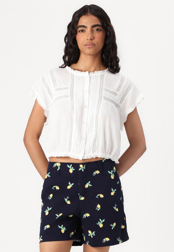 RUFFLE TRIM FASHION SHIRT - Button-down blouse3