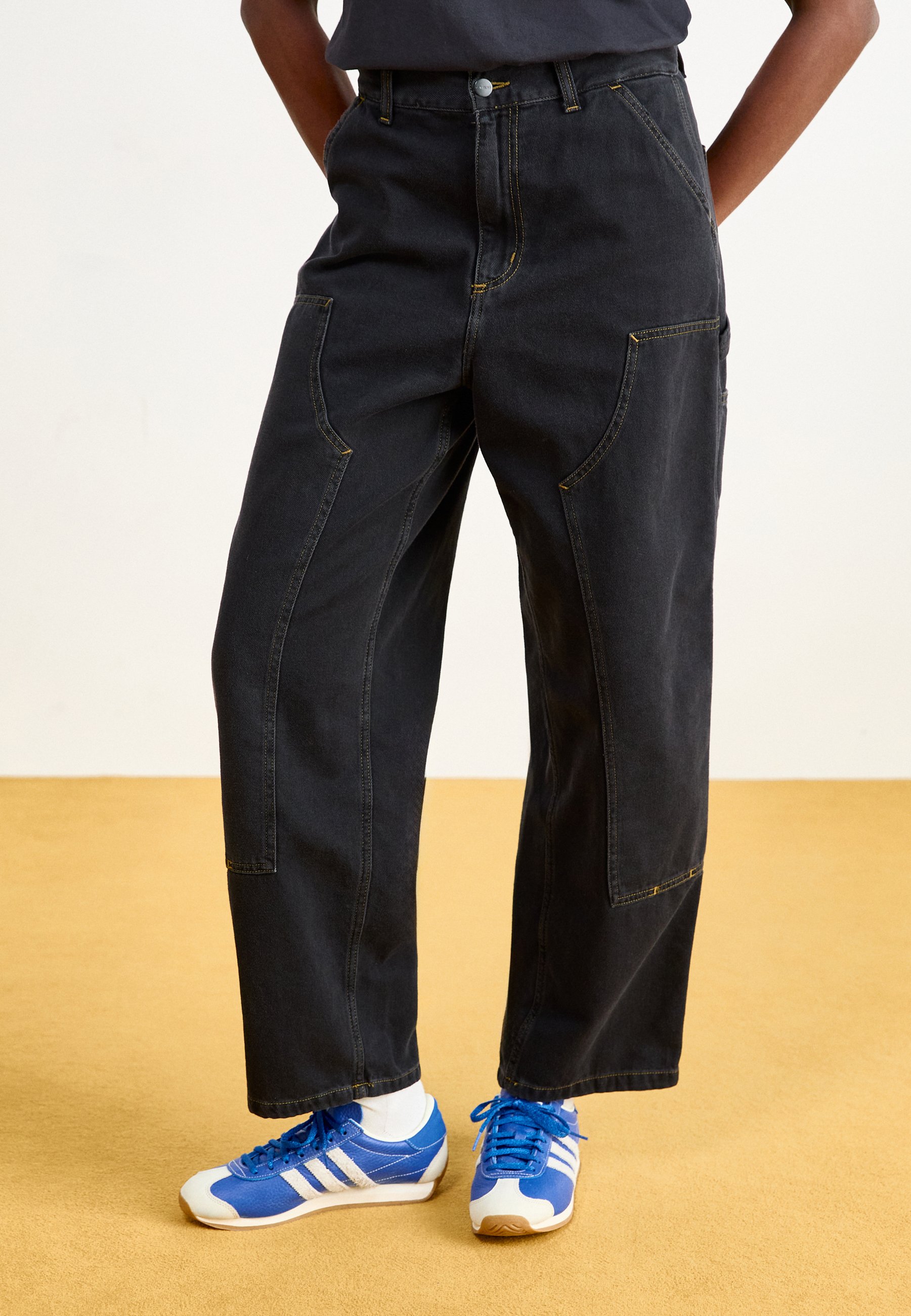 Carhartt WIP BRANDON DOUBLE KNEE PANT - Relaxed fit jeans - black 