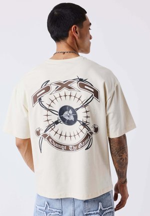 Project X Paris, T-SHIRT MANCHES COURTES DOWNTOWN - T-shirt imprimé - crème camel