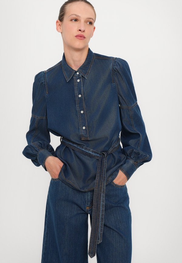PIKINE - Button-down blouse - indigo3