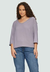 QS MIT V-AUSSCHNITT - Langarmshirt - grau