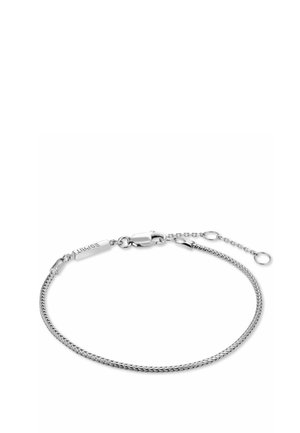 Dunne armband met zilverkleurige ketting, voorzien van een karabijnsluiting, verstelbare verlengkettinkje en een klein rechthoekig label met de gravure "ESPRIT".