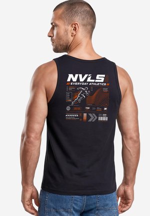 Neverless, TANKTOP HERREN MIT GRAFIK-PRINT - DESIGN EVERYDAY ATHLETICS - - Top - wide schwarz